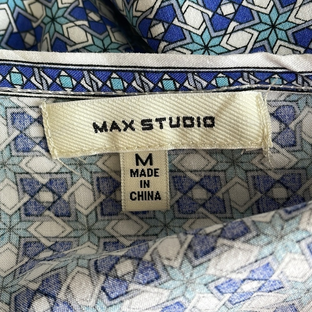 Max Studio Button Down Tie Top - image 4